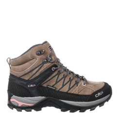 Rigel Mid Wmn Trekking Shoe Wp. Brązowe obuwie sportowe damskie CMP, bez wzorów, z materiału, bez zapięcia, trekkingowe. Za 399.99 zł.