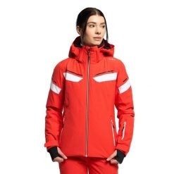 Kurtka narciarska damska CMP. Brązowe kurtki sportowe damskie CMP, na zimę, bez wzorów, bez ramiączek, bez kaptura, narciarskie. Za 549.99 zł.