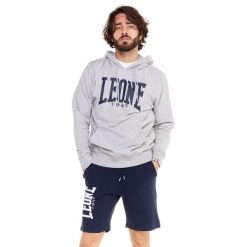 Bluza Leone 1947 Apparel Big Logo z lekkiej bawełny. Szare bluzy męskie LEONE 1947 APPAREL, bez wzorów, z bawełny, sportowe, bez ramiączek, bez kaptura. W wyprzedaży za 164.19 zł.