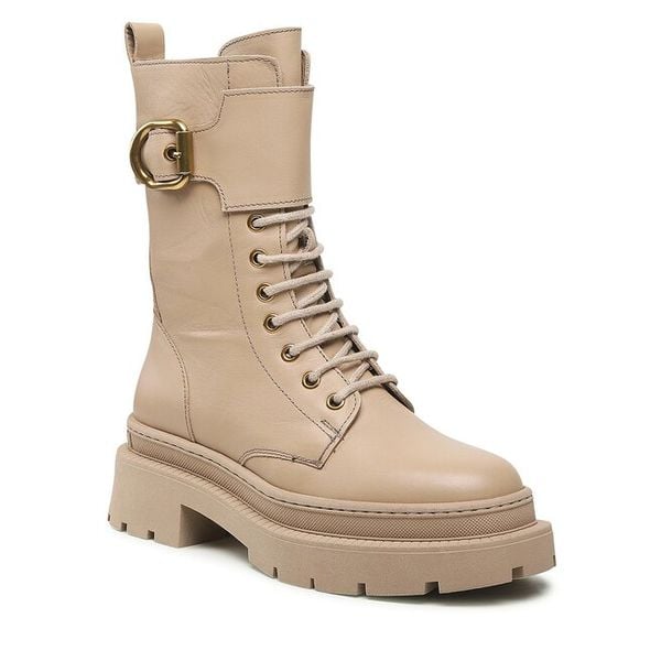 Trapery GINO ROSSI. Brązowe trapery damskie Gino Rossi, bez zapięcia. Za 429.99 zł.