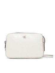 Calvin Klein Torebka Ck Camera Bag LV04F3173G Biały. Białe listonoszki damskie Calvin Klein, bez wzorów, ze skóry, bez dodatków. Za 279.99 zł.