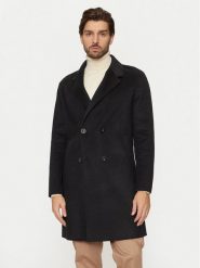 Guess Płaszcz wełniany M4BL47 WGJU2 Czarny Regular Fit. Czarne płaszcze męskie Guess, m, z aplikacjami, z syntetyku, bez kołnierzyka, bez kaptura. Za 459.99 zł.