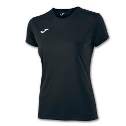 Koszulka do biegania damska Joma Combi z krótkim rękawem. Czarne bluzki damskie Joma, s, bez wzorów, sportowe, bez kołnierzyka, bez ramiączek. Za 59.99 zł.
