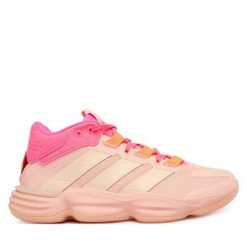 Buty halowe adidas. Czerwone obuwie sportowe damskie Adidas, bez wzorów, bez zapięcia. Za 479.99 zł.