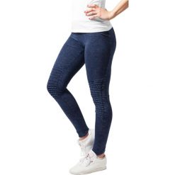 Damskie klasyczne legginsy dżinsowe gt. Niebieskie legginsy damskie Urban Classics, bez wzorów, z bawełny. Za 157.00 zł.