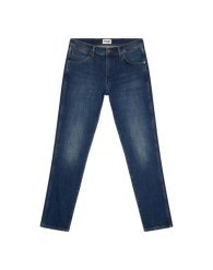 WRANGLER MĘSKIE SPODNIE JEANSOWE LARSTON AZURE FADE 112358058 W18S017435. Niebieskie jeansy męskie Wrangler, z jeansu. Za 219.99 zł.