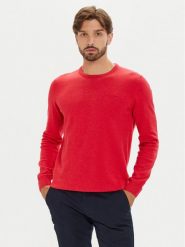 S.Oliver Sweter 2143173 Czerwony Regular Fit. Czerwone swetry męskie S.Oliver, m, bez wzorów, z bawełny, bez kołnierzyka, bez ramiączek. Za 199.99 zł.