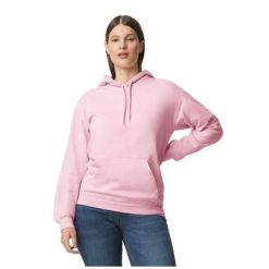 Bluza Z Kapturem Dla Dorosłych Unisex Softstyle Fleece Midweight. Czerwone bluzy męskie GILDAN, m, bez wzorów, bez ramiączek, z kapturem. Za 154.99 zł.