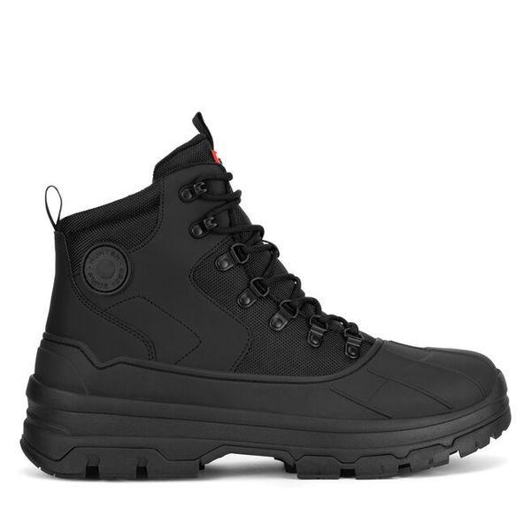 Trzewiki Hunter. Czarne botki męskie Hunter, bez wzorów, bez obcasa, bez zapięcia. Za 319.99 zł.