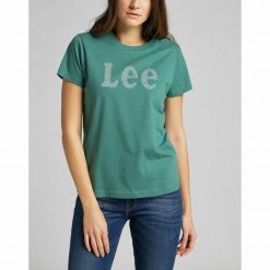 LEE TEE DAMSKI T-SHIRT EVERGREEN L43DEHO 112140088. T-shirty damskie Lee, l, bez wzorów, bez kołnierzyka, bez ramiączek. W wyprzedaży za 49.99 zł.