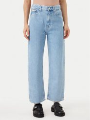 Calvin Klein Jeans Jeansy Barrel J20J225006 Niebieski Loose Fit. Niebieskie jeansy damskie Calvin Klein Jeans, bez wzorów, z bawełny. Za 289.99 zł.