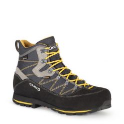 Buty sportowe trekkingowe męskie Aku Trekker Lite III Gore-tex skóra. Czarne buty sportowe męskie Aku, bez wzorów, z gore-texu, bez obcasa, bez zapięcia. Za 499.00 zł.