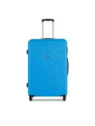 Semi Line Walizka duża T5917-3 Niebieski. Niebieskie walizki damskie Semi-line, bez wzorów, z tworzywa sztucznego, duże. Za 329.99 zł.