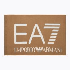 Szalik EA7 Mountain Visibility. Brązowe szaliki męskie EA7 Emporio Armani, bez wzorów, z materiału. Za 189.99 zł.