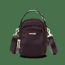 Mała torba crossbody ROSELLA BLACK. Czarne torby na ramię męskie Wings, z materiału, na ramię, małe. Za 99.90 zł.