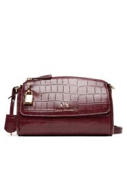 Armani Exchange Torebka XW000304 AF17154 UA343 Bordowy. Czerwone listonoszki damskie Armani Exchange, bez wzorów, ze skóry, bez dodatków. Za 629.99 zł.