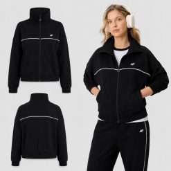BLUZA DAMSKA DRESOWA 4F SPORTOWA TRENINGOWA NA CO DZIEŃ KOLOR CZARNY. Czarne bluzy damskie 4F, l, bez wzorów, z bawełny, sportowe, bez ramiączek, bez kaptura. Za 132.85 zł.