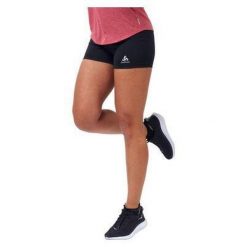 Pantalon de sport Odlo Tights Short Essential Sprinter. Czarne spodnie sportowe damskie ODLO, na lato, bez wzorów, sportowe, trekkingowe. Za 189.99 zł.
