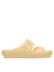 Crocs Klapki Classic Floral Cutout Sandal 210966 Pomarańczowy. Brązowe klapki damskie Crocs, bez wzorów, z tworzywa sztucznego, bez obcasa, bez zapięcia. Za 129.99 zł.