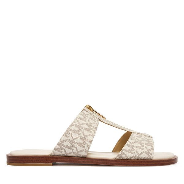 Klapki MICHAEL Michael Kors. Białe klapki damskie MICHAEL Michael Kors, bez wzorów, bez obcasa, bez zapięcia. Za 389.99 zł.