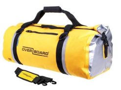 Torba wodoszczelna OverBoard Duffel 60l. Żółte torby sportowe męskie OVERBOARD, bez wzorów, z materiału, na ramię, duże. Za 519.00 zł.