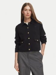 Tommy Hilfiger Kardigan WW0WW51426 Czarny Regular Fit. Czarne kardigany damskie Tommy Hilfiger, xxs, bez wzorów, z bawełny, bez kołnierzyka. Za 849.99 zł.