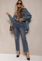 Niebieskie Klasyczne Jeansy High Waist z Prostymi Nogawkami Erilae. Niebieskie jeansy damskie Renee, z aplikacjami, z jeansu, klasyczne, z podwyższonym stanem, długie. Za 49.99 zł.