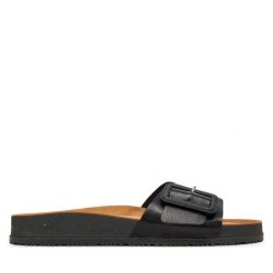 Klapki Tamaris. Czarne klapki damskie Tamaris, bez wzorów, bez obcasa, bez zapięcia. Za 219.99 zł.