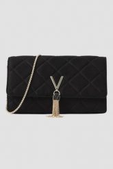 VALENTINO Czarna damska torebka Charlotte Pochette. Czarne torebki do ręki damskie Valentino by Mario Valentino, bez wzorów, ze skóry, zamszowe, bez dodatków. W wyprzedaży za 294.99 zł.