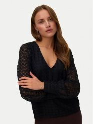 Vero Moda Bluzka Vmbecca 10336137 Czarny Regular Fit. Czarne bluzki damskie Vero Moda, s, bez wzorów, z syntetyku, bez kołnierzyka, bez ramiączek. Za 119.99 zł.