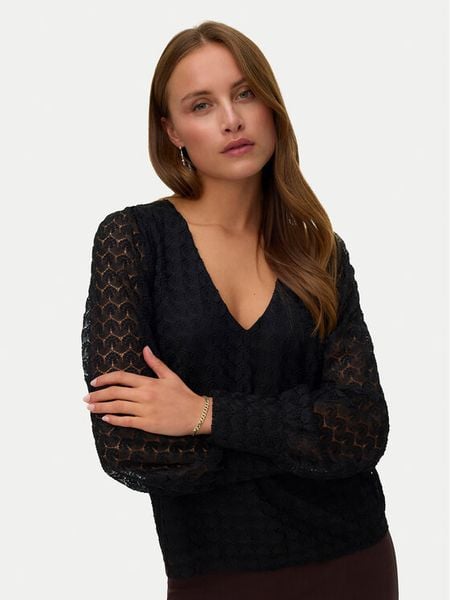 Vero Moda Bluzka Vmbecca 10336137 Czarny Regular Fit. Czarne bluzki damskie Vero Moda, s, bez wzorów, z syntetyku, bez kołnierzyka, bez ramiączek. Za 119.99 zł.