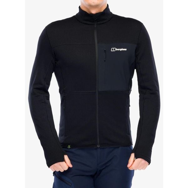 Bluza polarowa męska Berghaus Ridge-Hiker Jacket. Czarne bluzy sportowe męskie Berghaus, m, bez wzorów, z polaru, bez kaptura. Za 629.99 zł.