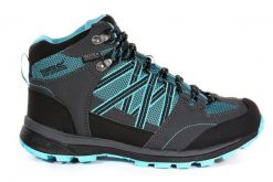 Buty trekkingowe damskie Regatta Samaris II Mid wodoodporne. Niebieskie obuwie trekkingowe damskie Regatta, z meshu, bez zapięcia. Za 258.49 zł.