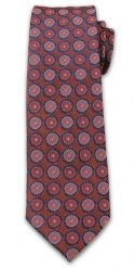 Męski Krawat w Grochy, Kwiatki - 6,7 cm, Chattier, Zgaszony Pomarańcz. Krawaty i muchy Chattier, bez wzorów, z tkaniny, eleganckie. Za 49.00 zł.
