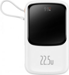 Powerbank Baseus Qpow Digital Display USB-C 10000mAh Biały. Białe powerbanki Baseus. Za 82.00 zł.