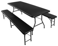 Zestaw Cateringowy Ogrodowy 180 cm Ławki Stół Składany Walizka. Czarne walizki damskie TRIZAND, bez wzorów, z tworzywa sztucznego, duże. Za 314.90 zł.