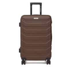 Walizka średnia GINO ROSSI. Brązowe walizki damskie Gino Rossi, bez wzorów, średnie. Za 279.99 zł.