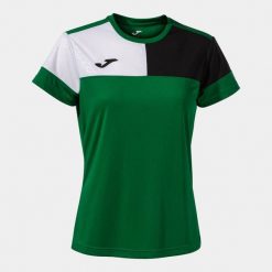 Damski jersey Joma Crew V. Czarne koszulki sportowe damskie Joma, bez wzorów, z jersey, bez ramiączek, do piłki nożnej. Za 140.00 zł.