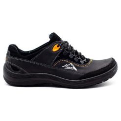 Olivier Męskie buty trekkingowe 268 czarne. Czarne trekkingi męskie na jesień, z jeansu, bez zapięcia. Za 319.69 zł.