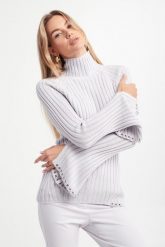 Sweter damski z golfem PATRIZIA PEPE. Swetry nierozpinane damskie Patrizia Pepe, s, bez wzorów, bez kołnierzyka, bez ramiączek. W wyprzedaży za 724.42 zł.