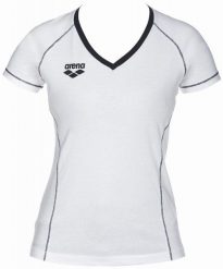 ARENA KOSZULKA WOMEN'S TL S/S TEE WHITE 1D336/10 XS. Białe bluzki damskie ARENA, s, bez wzorów, bez kołnierzyka, bez ramiączek. Za 44.09 zł.