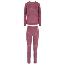 Komplet damskie bielizny termoaktywnej Viking Lana Pro, z wełną Merino. Czerwone bielizna sportowa damska Viking, xl, bez wzorów, z wełny. Za 291.99 zł.