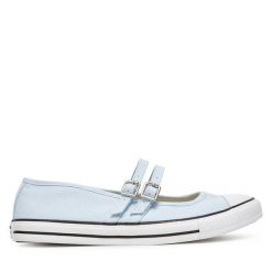 Baleriny Converse. Niebieskie balerinki damskie Converse, bez wzorów, retro, bez obcasa, bez zapięcia. Za 209.99 zł.