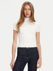 Guess Sweter W5YR04 Z0040 Biały Regular Fit. Białe swetry nierozpinane damskie Guess, m, z aplikacjami, z syntetyku, bez kołnierzyka, bez ramiączek. Za 199.99 zł.