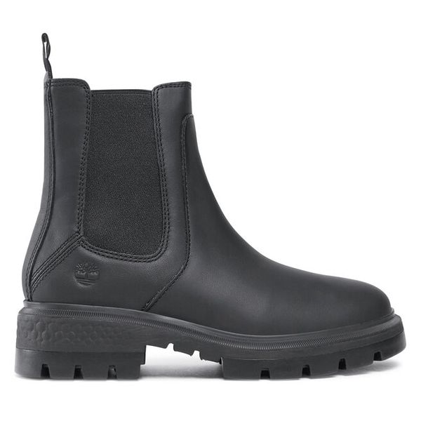 Sztyblety Timberland. Czarne botki damskie Timberland, bez wzorów, bez obcasa, na płaskiej podeszwie, bez zapięcia. Za 689.99 zł.