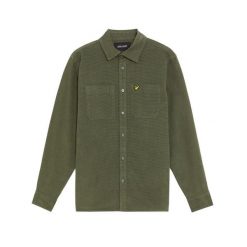 Sztruksowa koszula Lyle & Scott. Zielone koszule męskie LYLE AND SCOTT, m, bez wzorów, z materiału, eleganckie, bez kołnierzyka, bez ramiączek. Za 361.50 zł.