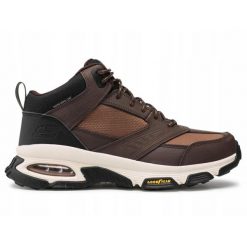 Buty trekkingowe męskie SKECHERS BULLDOZER wodoodporne. Brązowe trekkingi męskie Skechers, ze skóry, bez zapięcia. Za 388.00 zł.