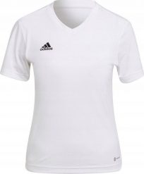 Adidas Koszulka damska adidas Entrada 22 Jersey biała HC5074 2XS. Białe bluzki damskie Adidas, xs, bez wzorów, z jersey, bez kołnierzyka, bez ramiączek. Za 68.40 zł.