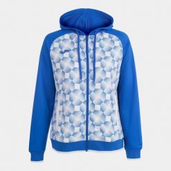 Bluza do piłki nożnej damska Joma Supernova III rozpinana. Niebieskie bluzy damskie Joma, m, z aplikacjami, z poliesteru, bez ramiączek. Za 112.92 zł.