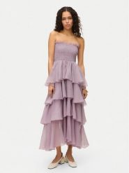 Vero Moda Sukienka koktajlowa Delilah 10330886 Fioletowy jasny Regular Fit. Fioletowe sukienki damskie Vero Moda, xs, bez wzorów, z syntetyku, wizytowe, bez kołnierzyka, bez ramiączek. Za 429.99 zł.